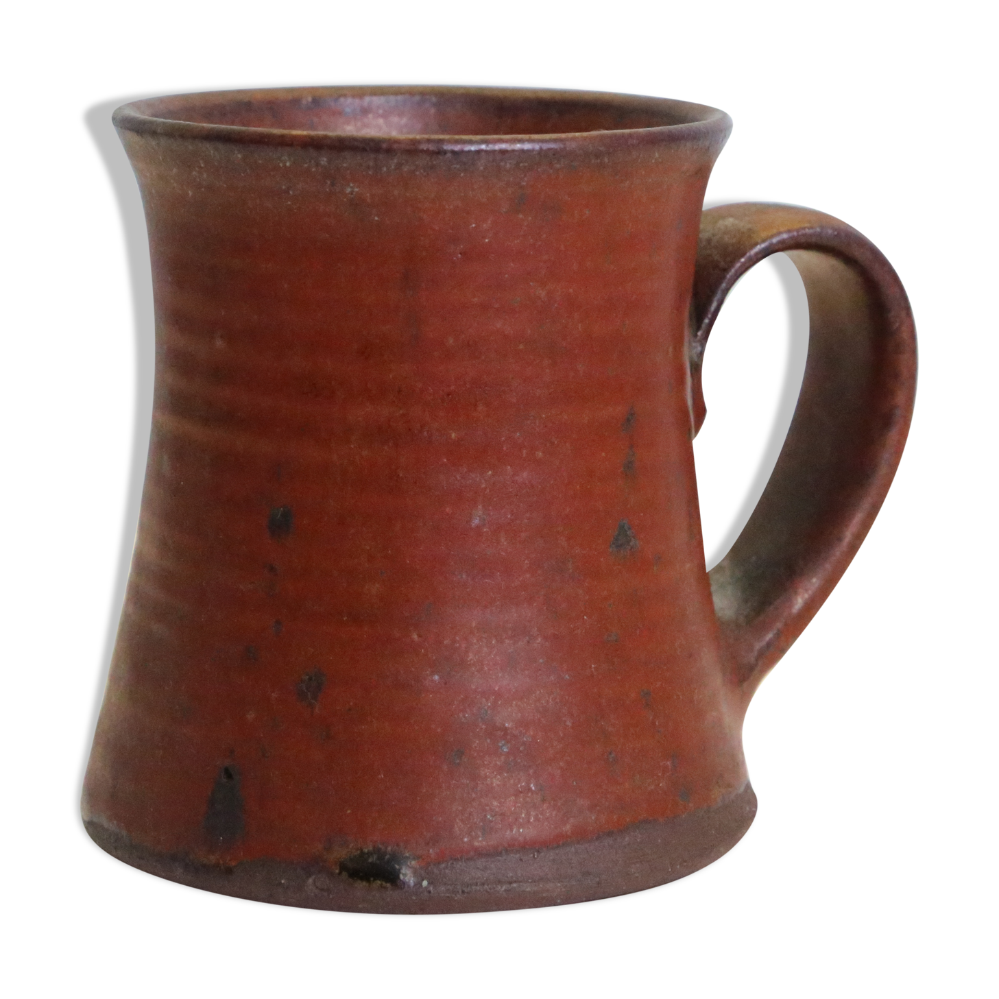 Handmade mug, French manufacture of Taizé, vintage pottery,