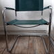 60/70s leather and chrome cantilever chair