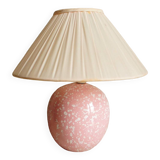 Ovoid lamp in speckled pink porcelain
