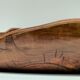 Sculptural cut solid walnut vintage monoxyl