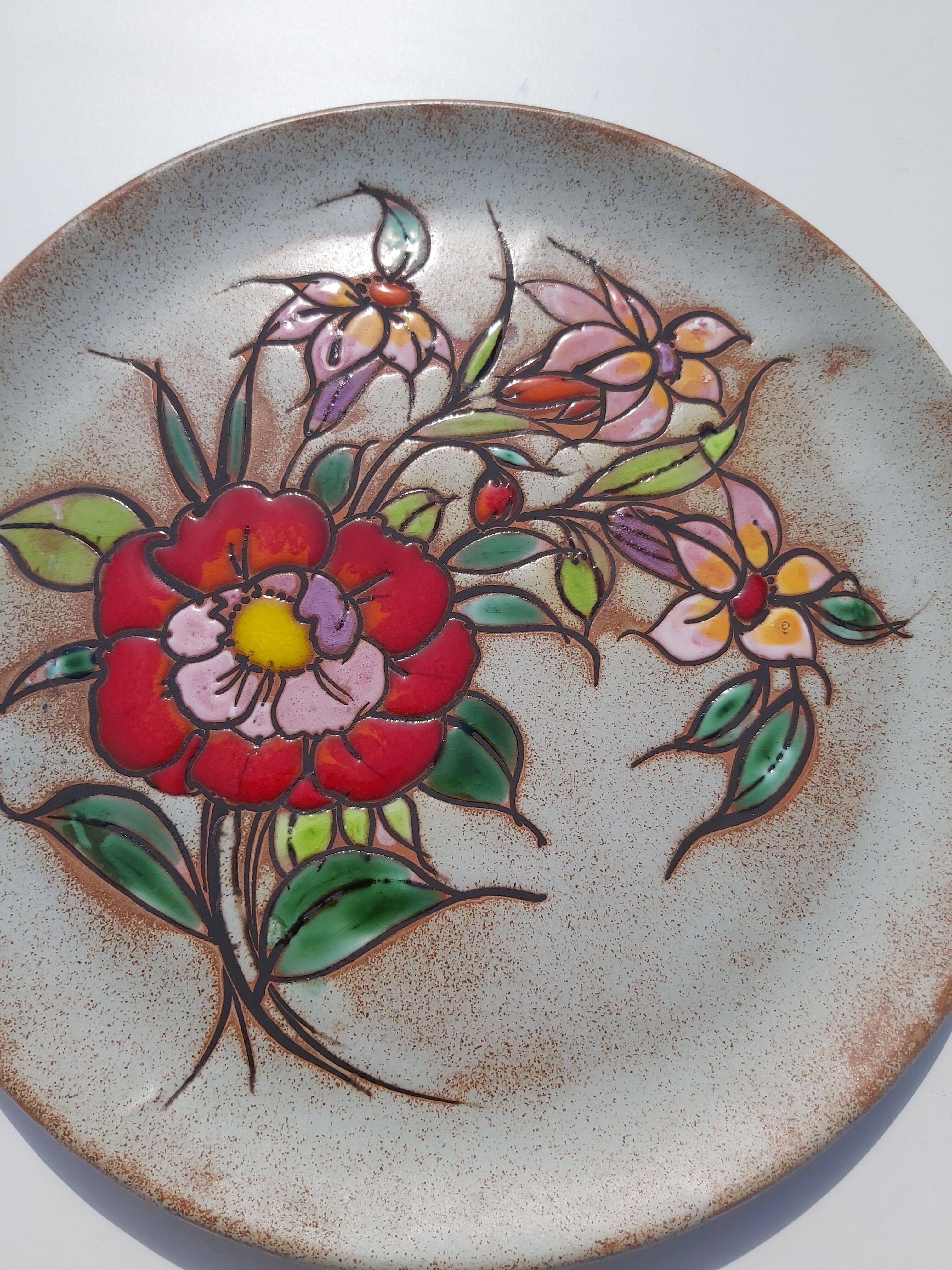 Vallauris enamelled plate