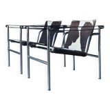 Early number LC1 ponyskin armchair by Le Corbusier et al for Cassina 1970s
