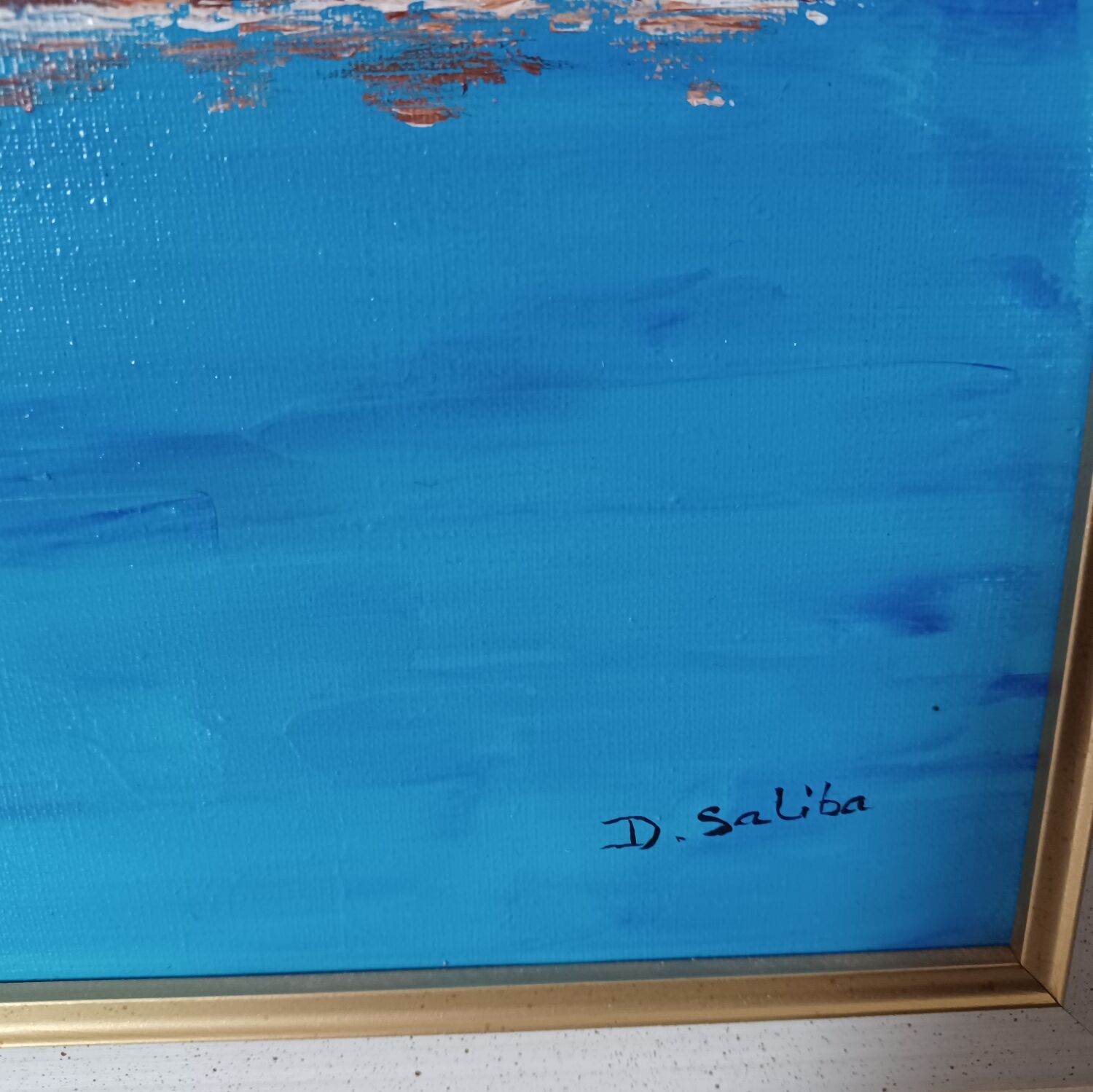 "L'île d'or le dramont" oil on canvas