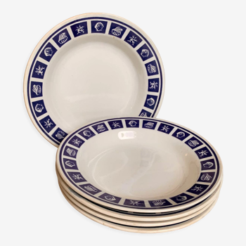 Vintage plates sea pattern