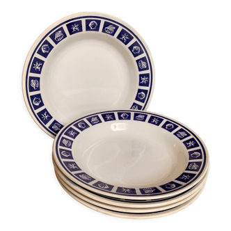 Vintage plates sea pattern