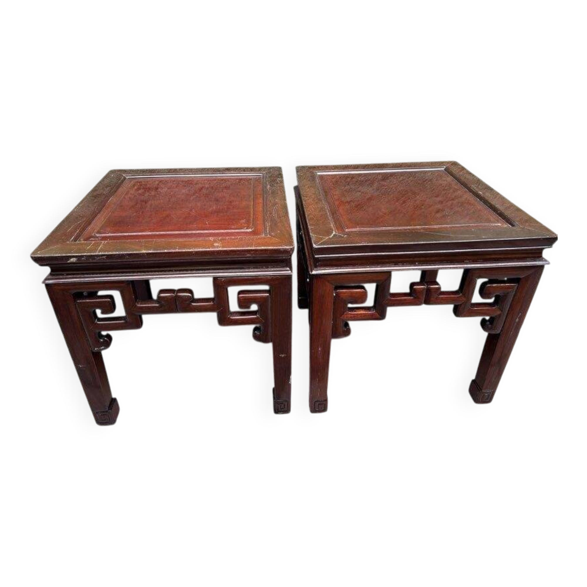 2 tables basses style asiatique
