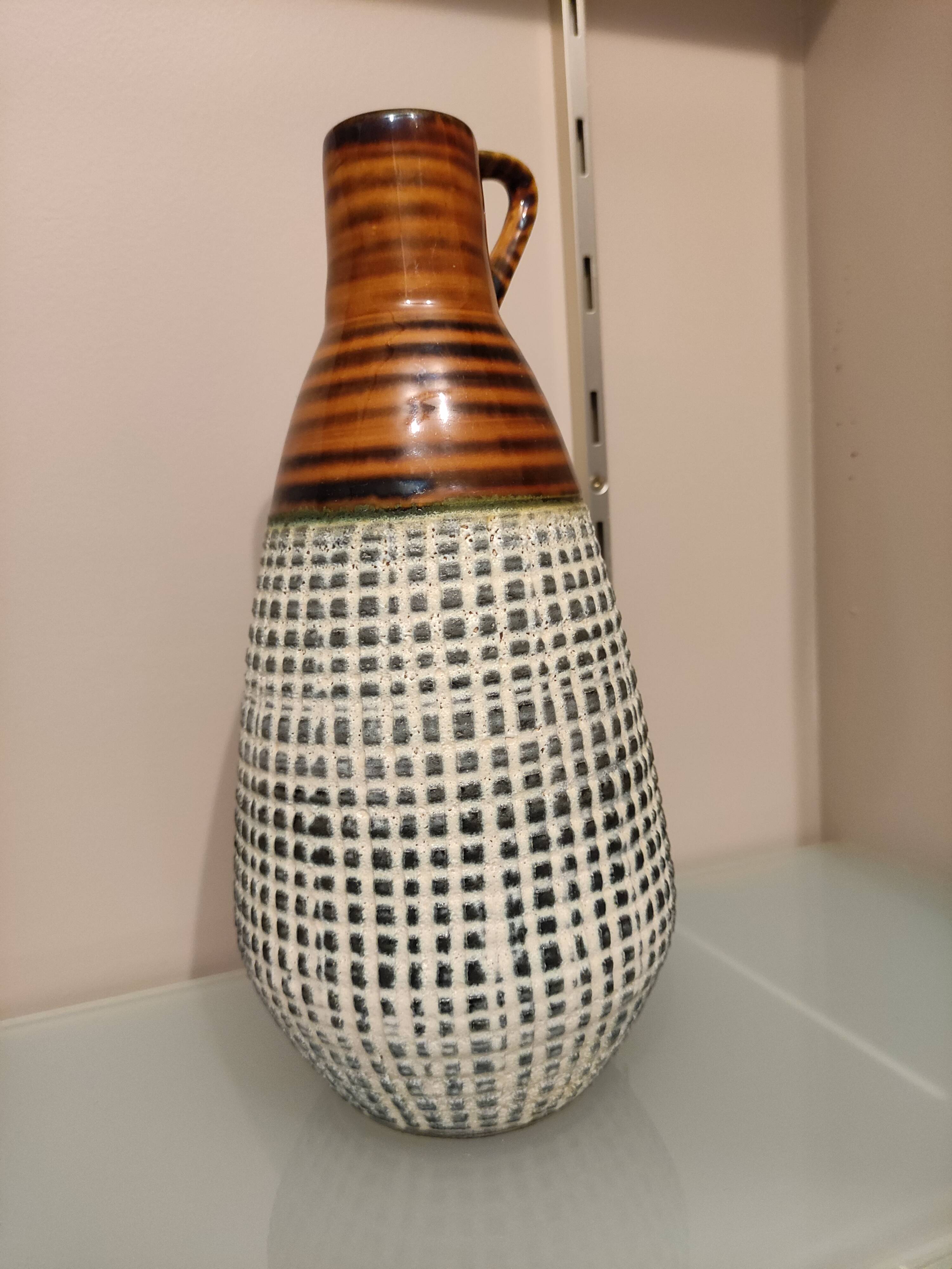 Vintage West Germany ceramic vase signed numbered