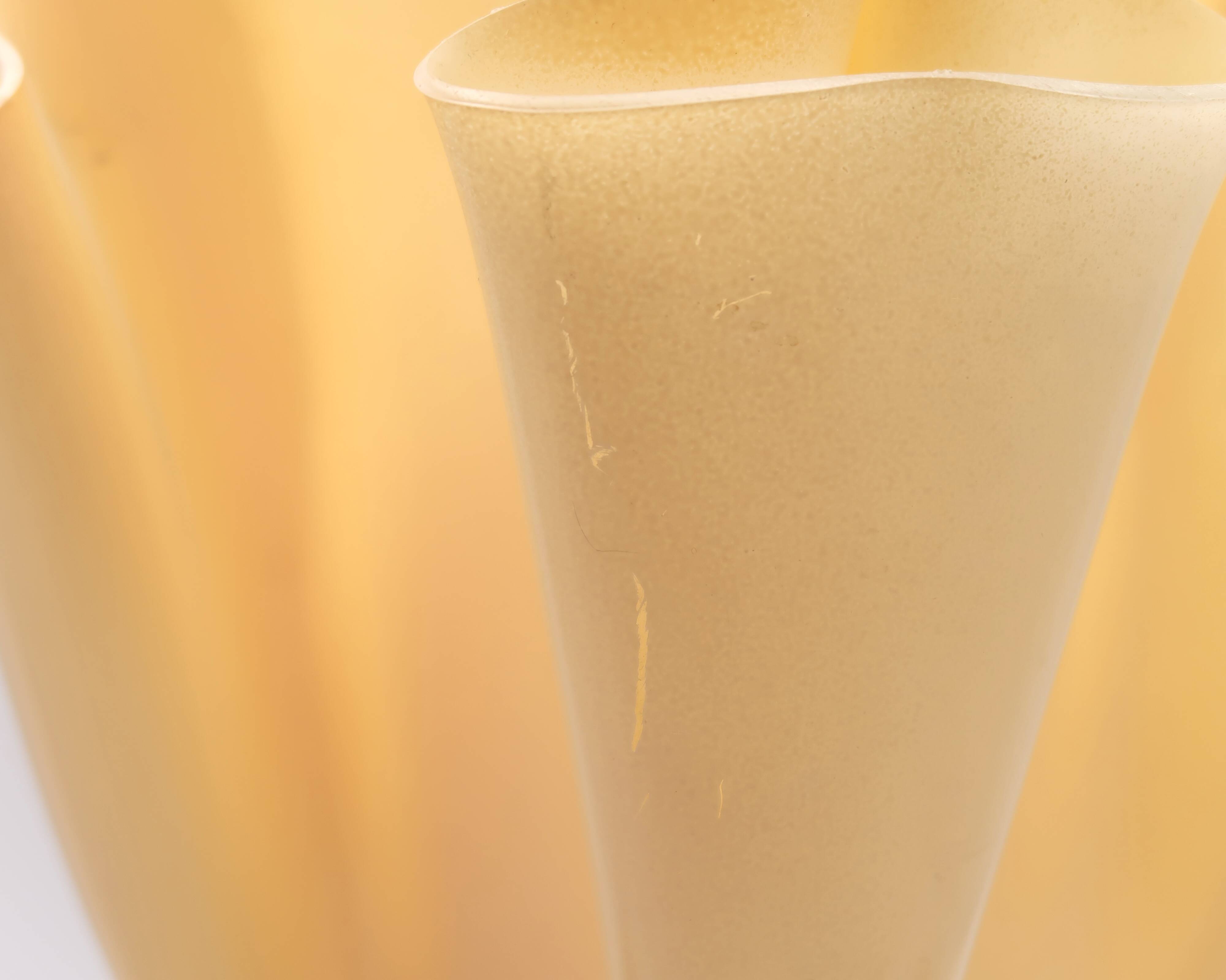 Beige crumpled plexiglass lamp Soleillade,  80s