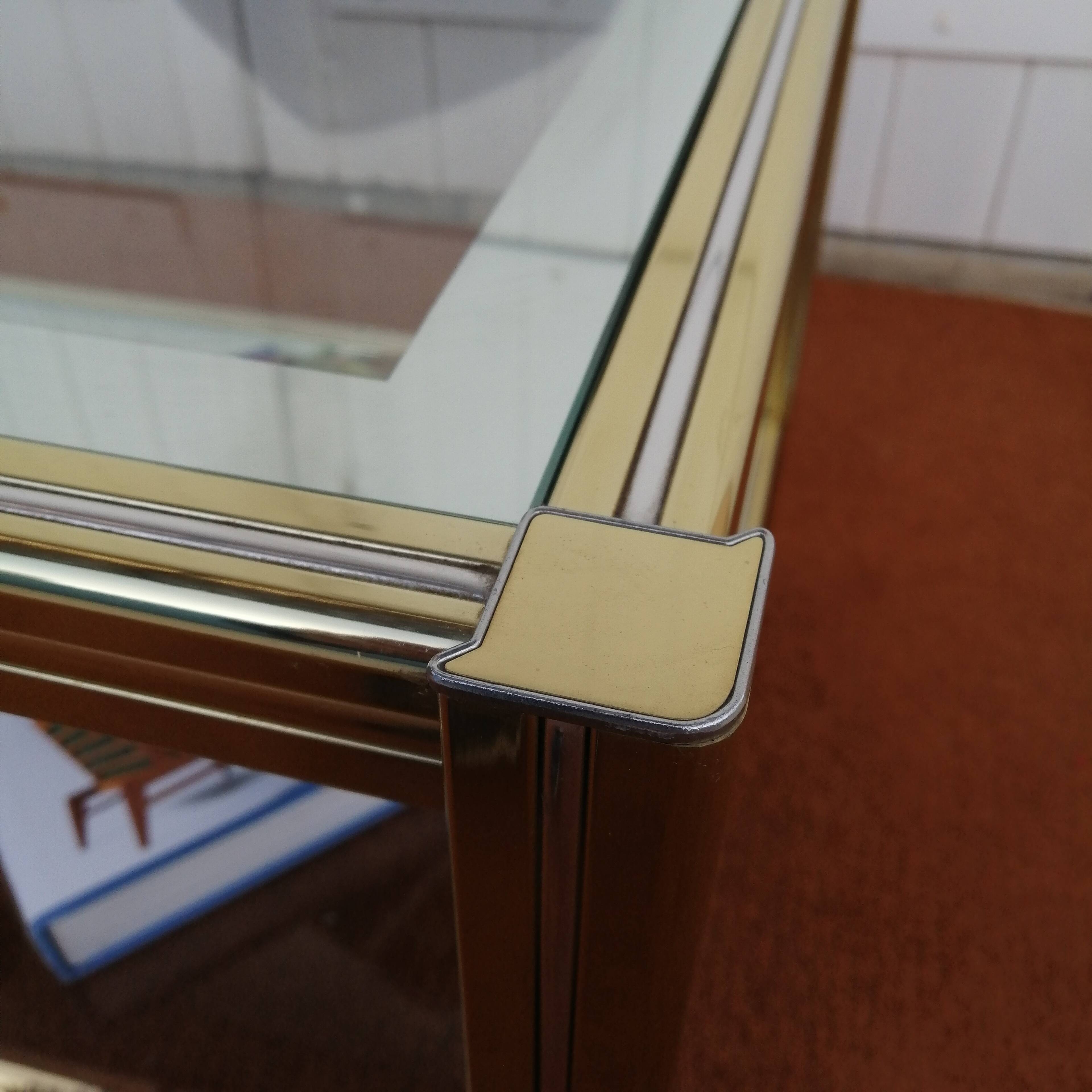 Jansen & Pierre Vandel spirit glass coffee table from the 60s