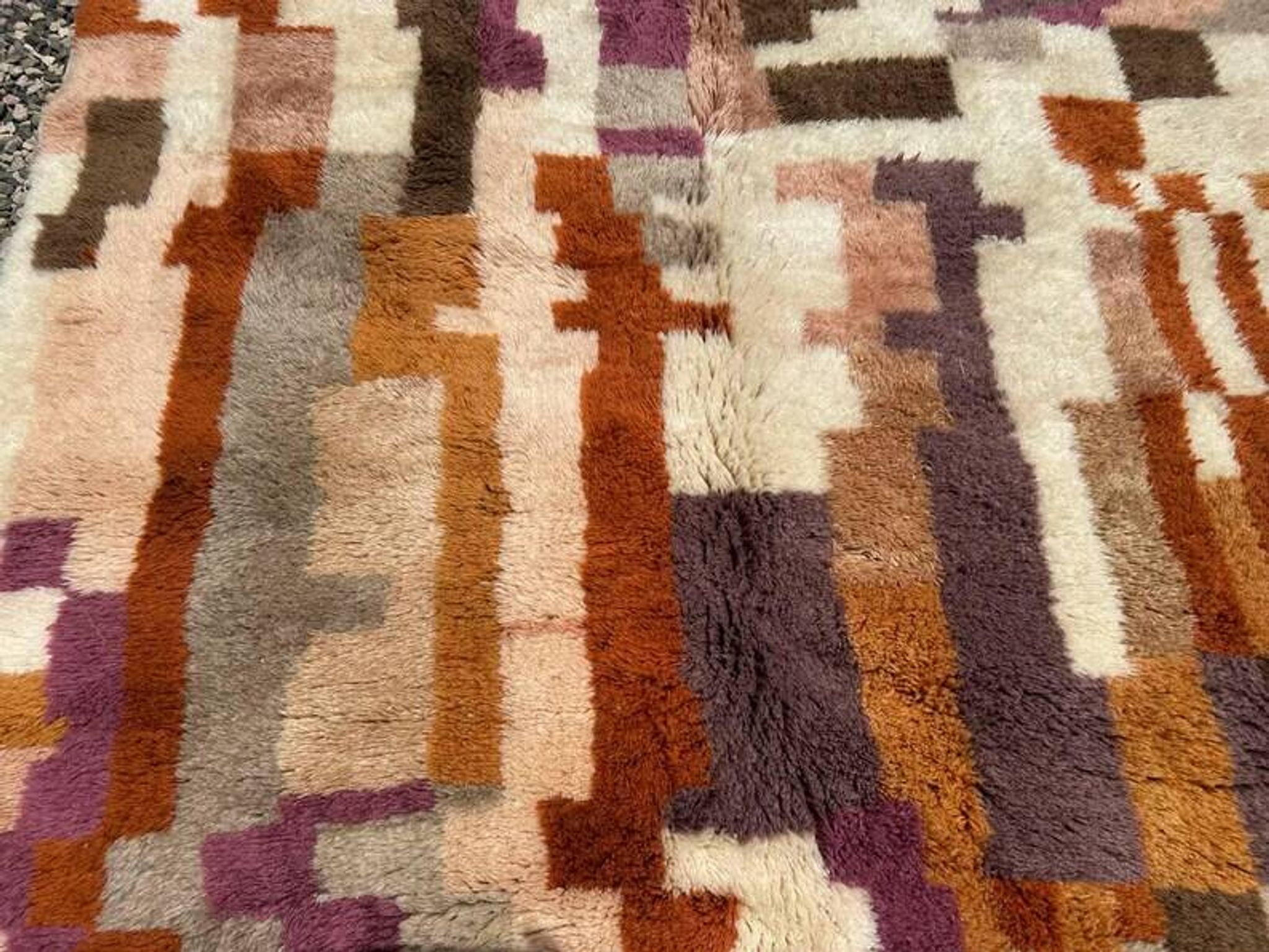 Multicoloured Moroccan Mrirt rug 300x200 cm – abstract geometric pattern