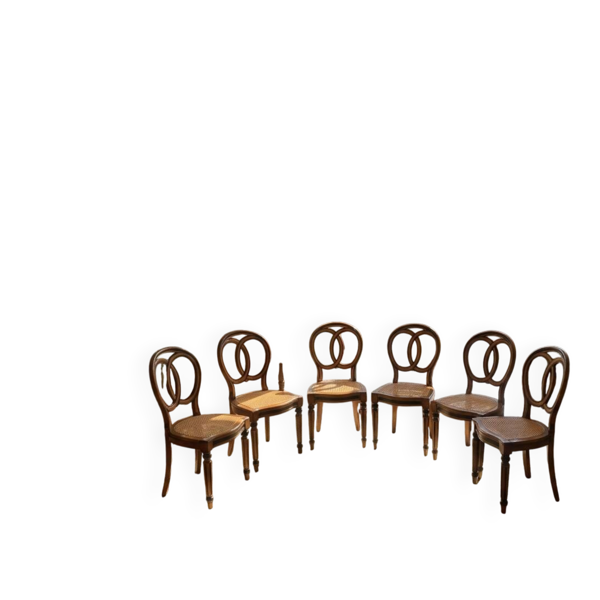 Napoleon III Medallion Chairs - Handmade Caning