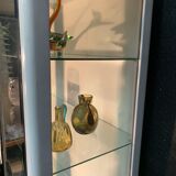 White enamelled metal design showcase. Period 1960