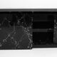 Marquina Black Marble lacquer Italian Post Modern Sideboard, 1980s