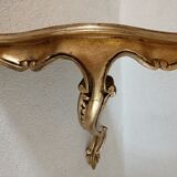 Wall lamp console in gilded wood
