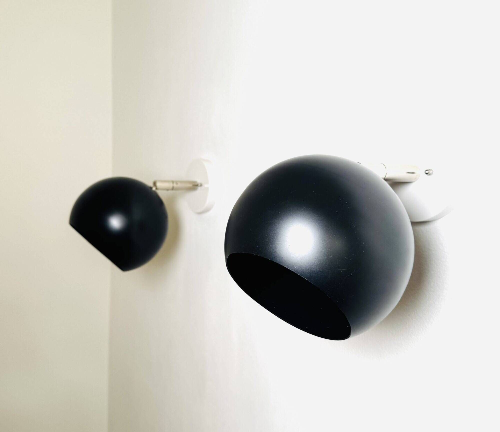 A5-1300 Globe Wall Lamps In Black By Raak Amsterdam, The Netherlands 1970S