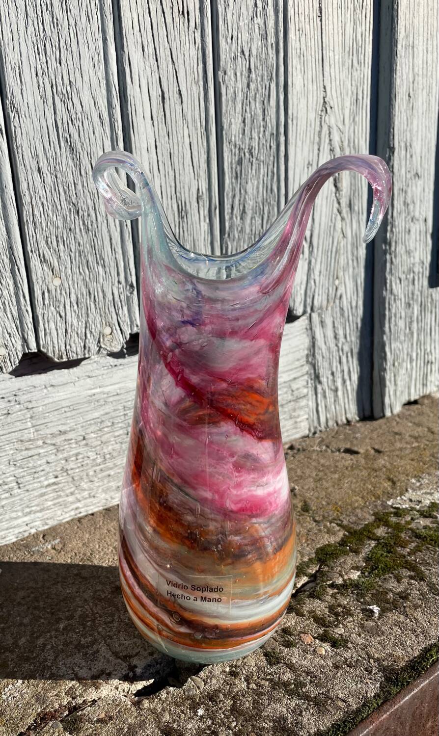 handmade blown glass vase