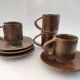 Lot de 4 tasses à café en grès de Puisaye