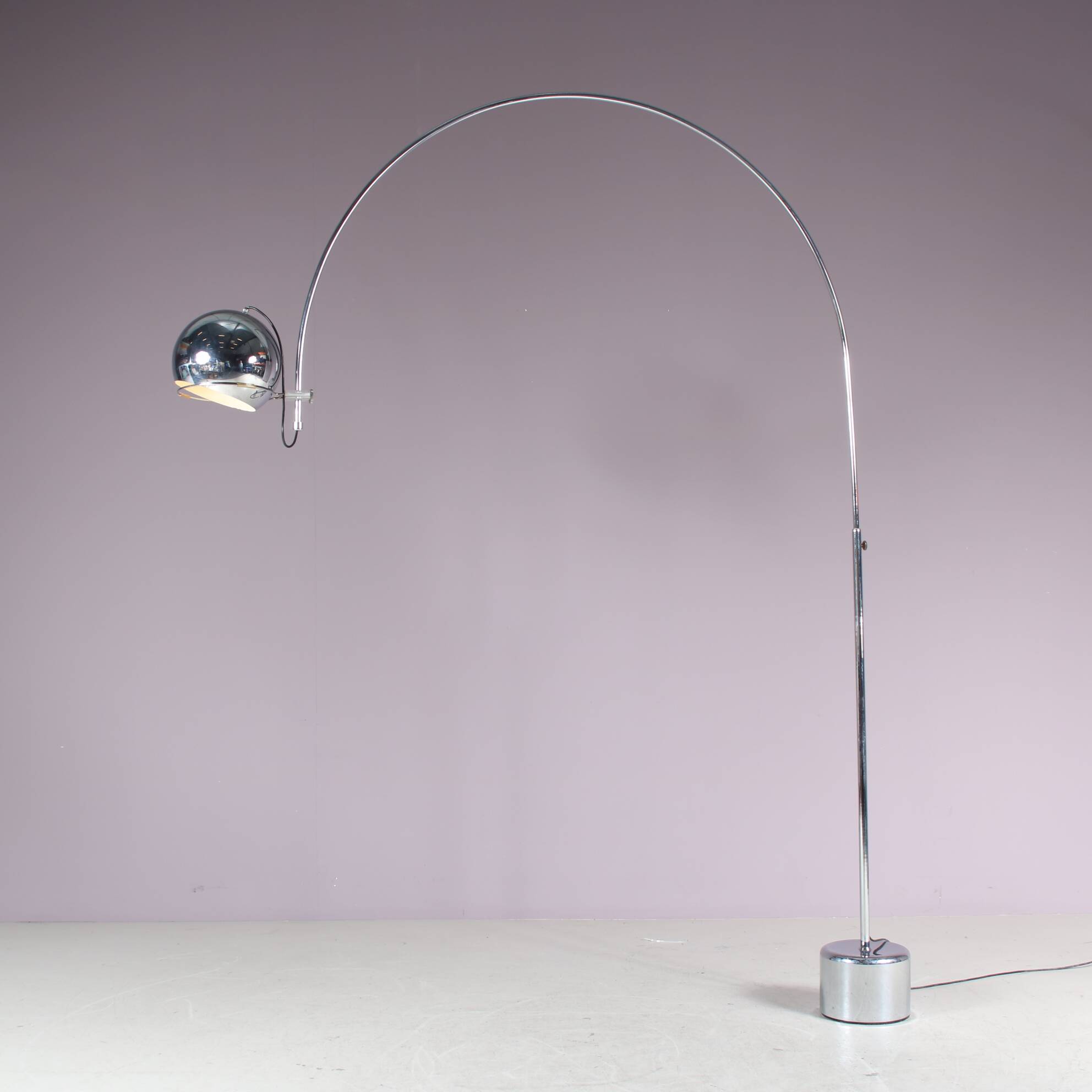 1970s Large adjustable arc lamp by Gepo, Netherlands