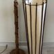 Vintage 1960s rattan floor lamp.