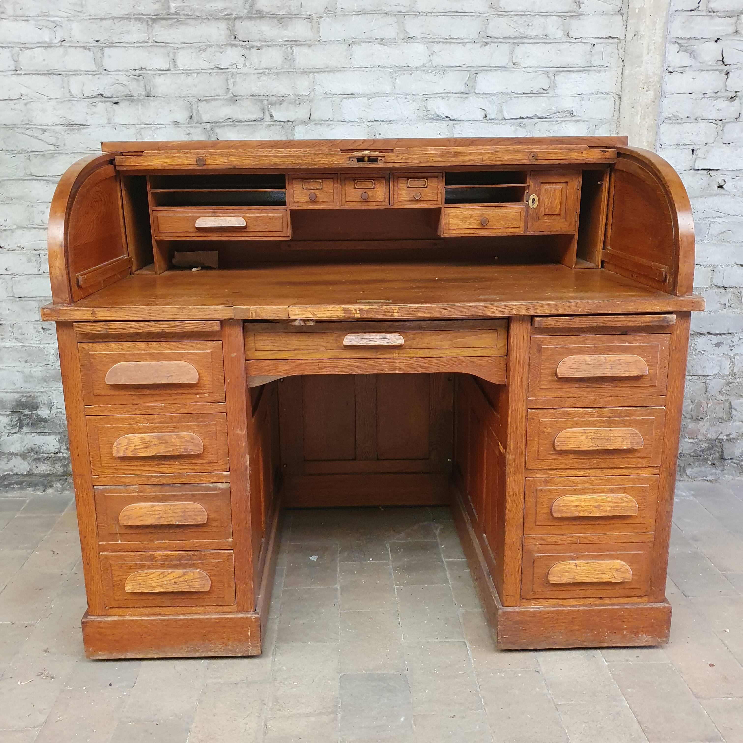 American oak desk
