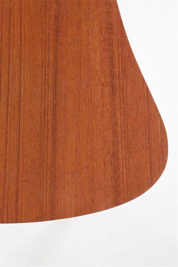 Set of 3 asymmetrical teak nesting tables / side tables / Mid Century Danish Modern Design / 1950s / 1960s