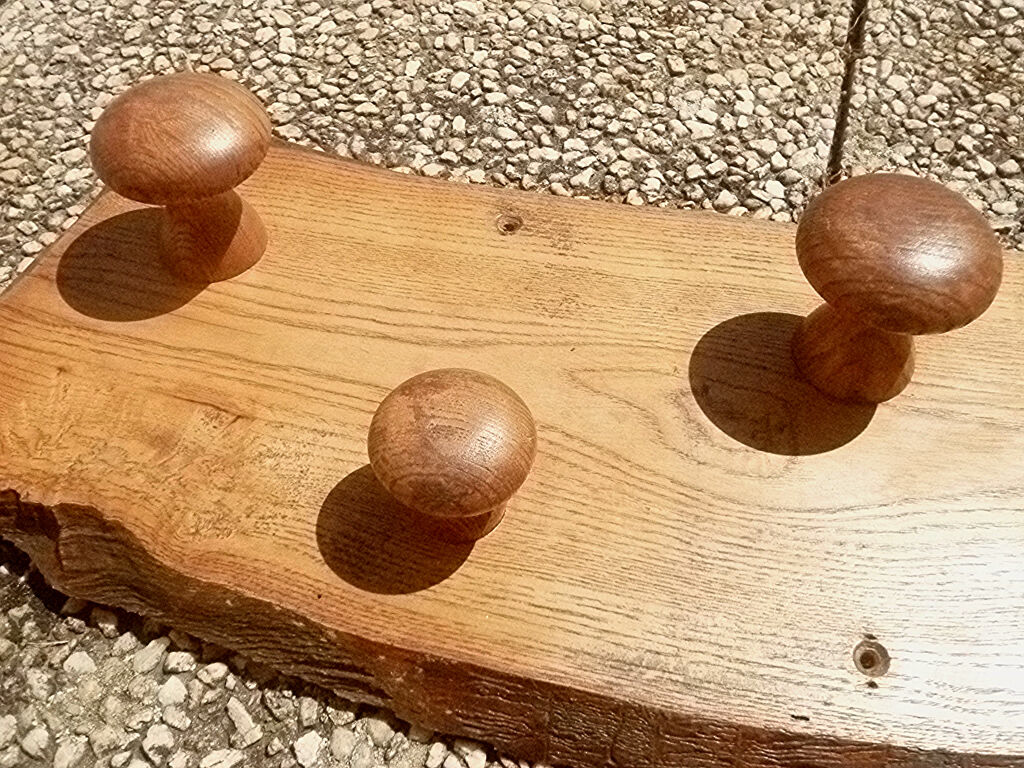 Oak coat rack, vintage
