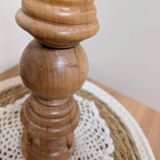 Turned wooden candlestick