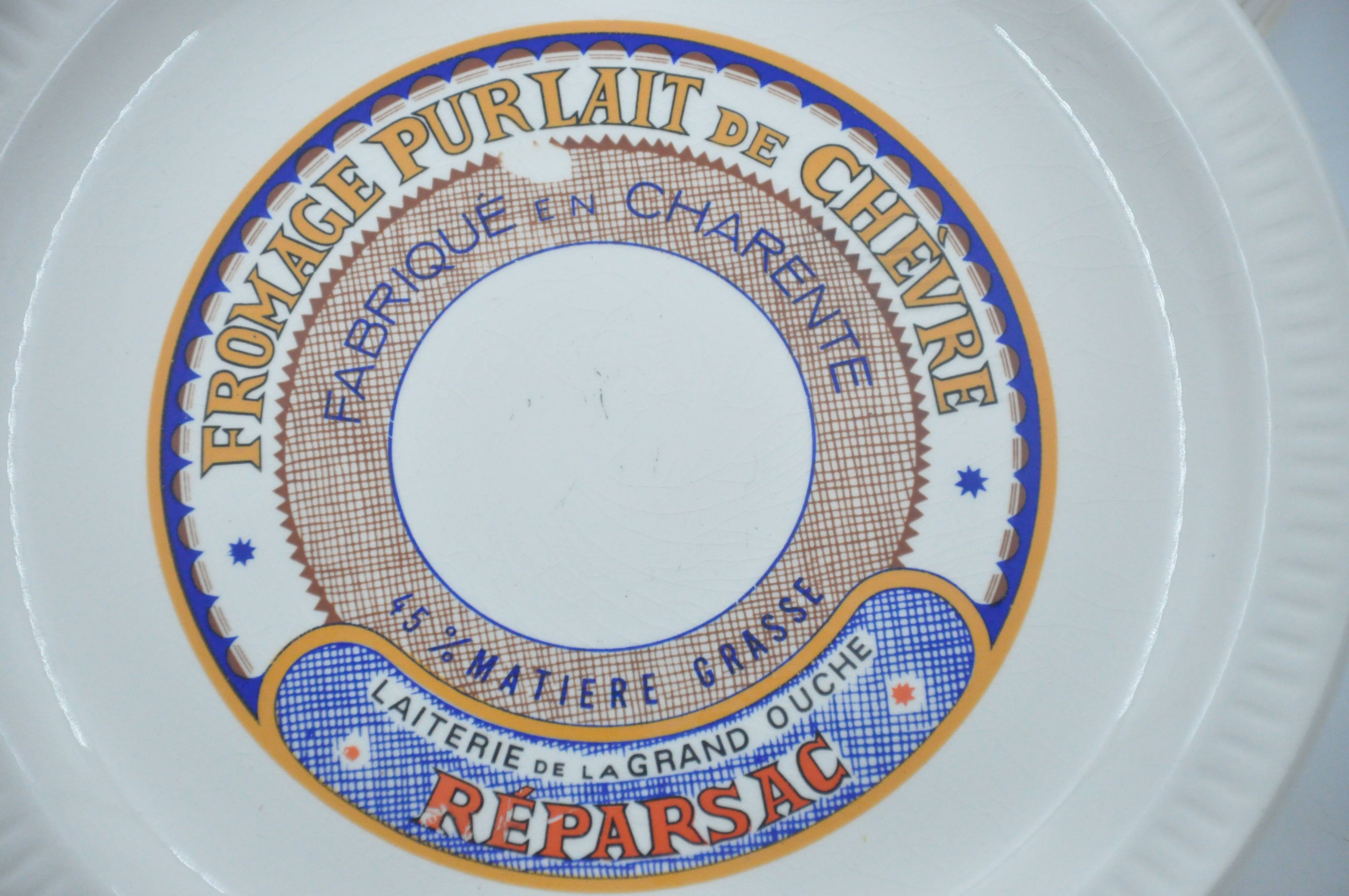 Old service 7 cheese plates brand saint amand art table collection