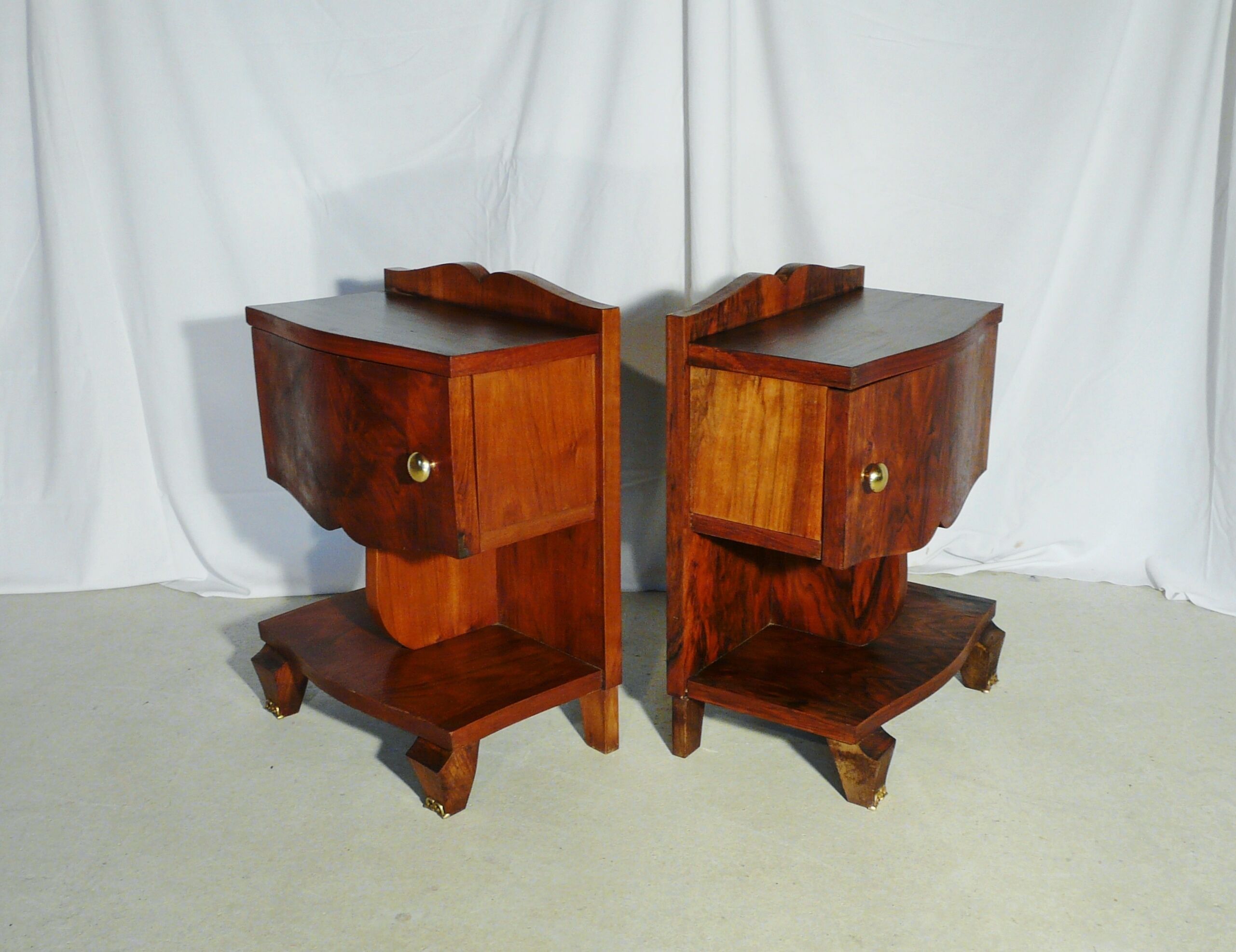 Pair of rosewood bedsides