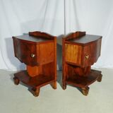Pair of rosewood bedsides