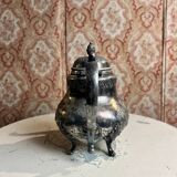 Silver-plated metal coffee and tea pot
