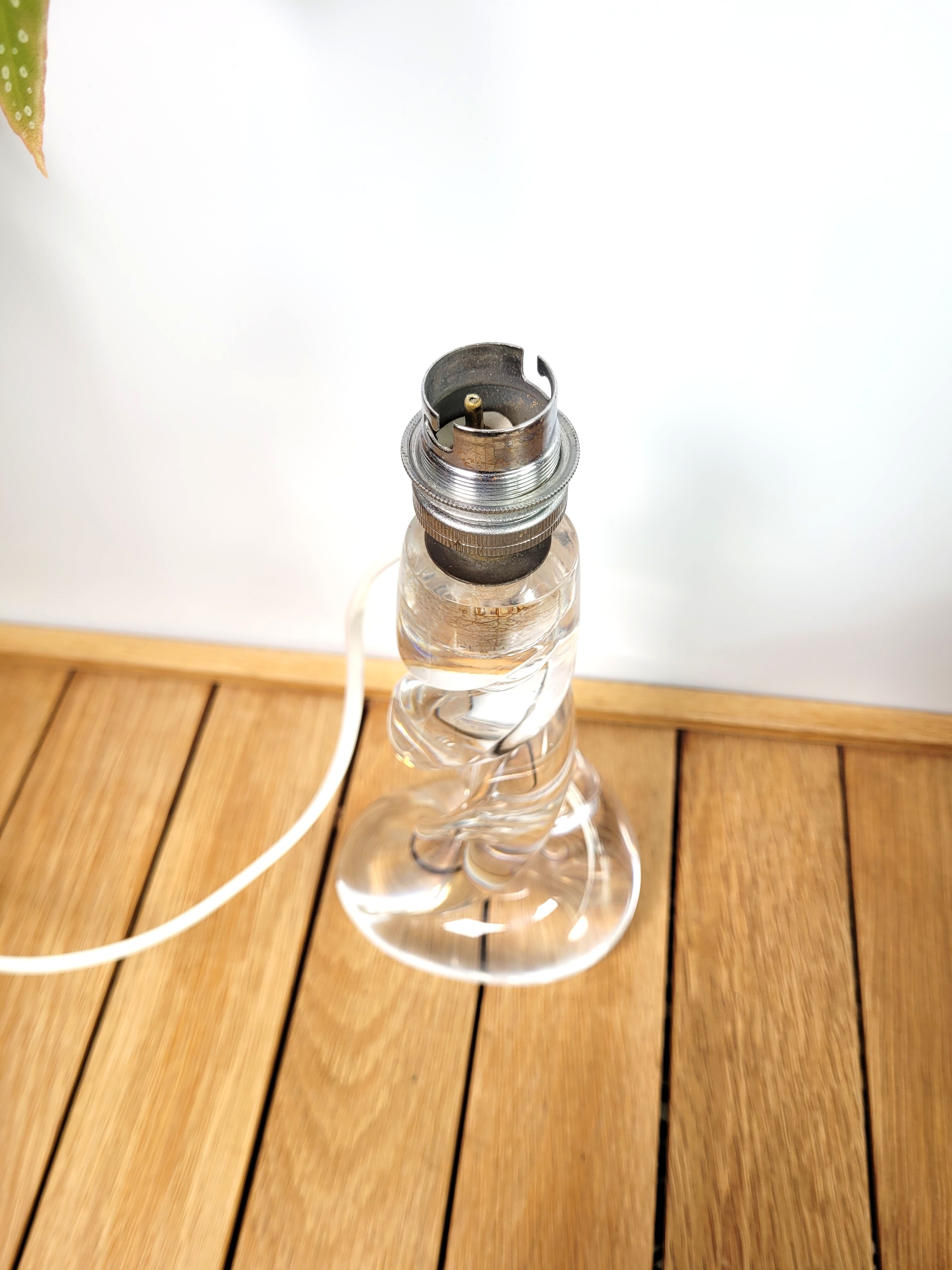 Twisted crystal lamp foot 1960