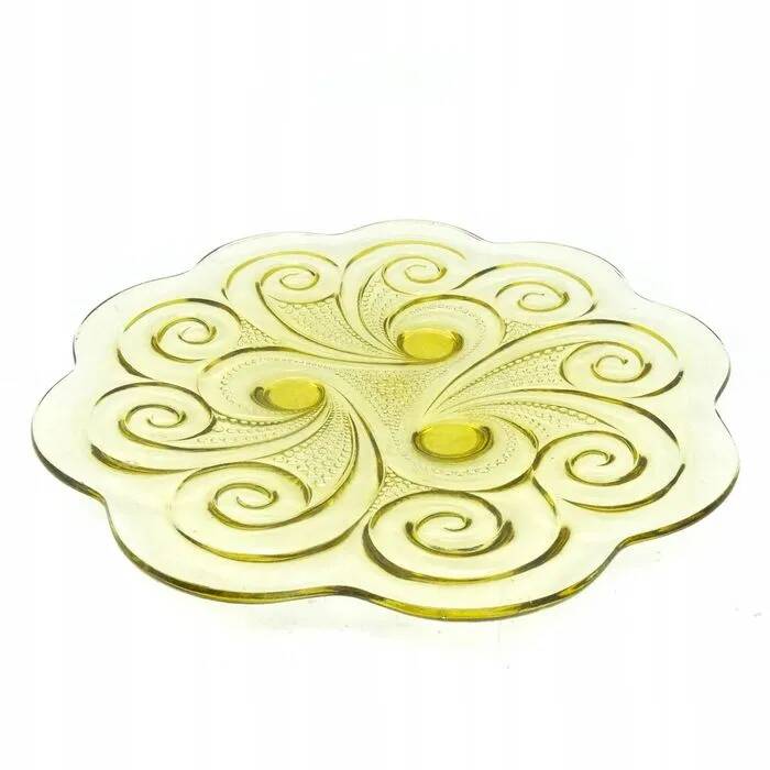 K4R Huta Józefina Assiette Citron ART DÉCO