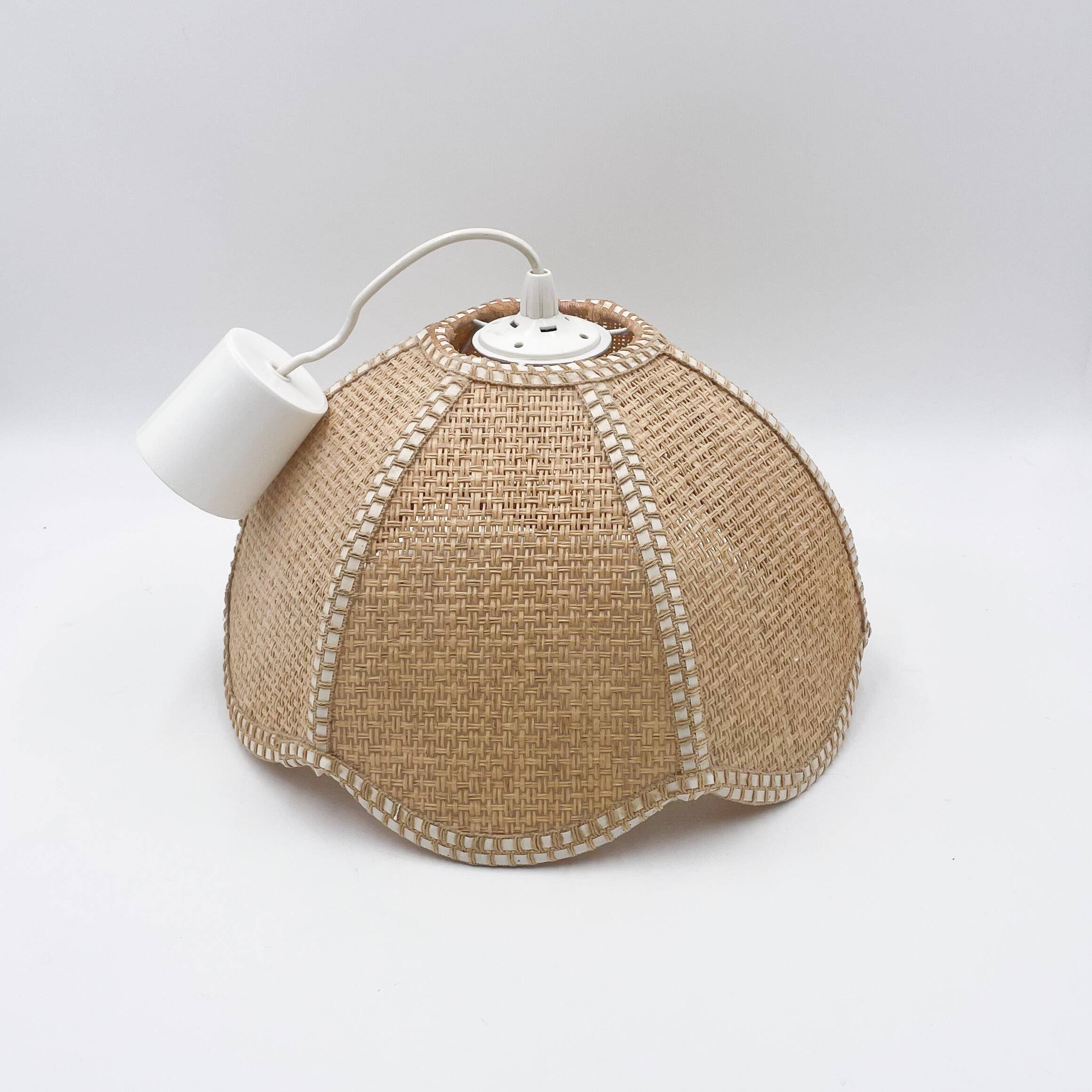 Vintage wicker flower pendant