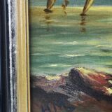 Oil on canvas seascape