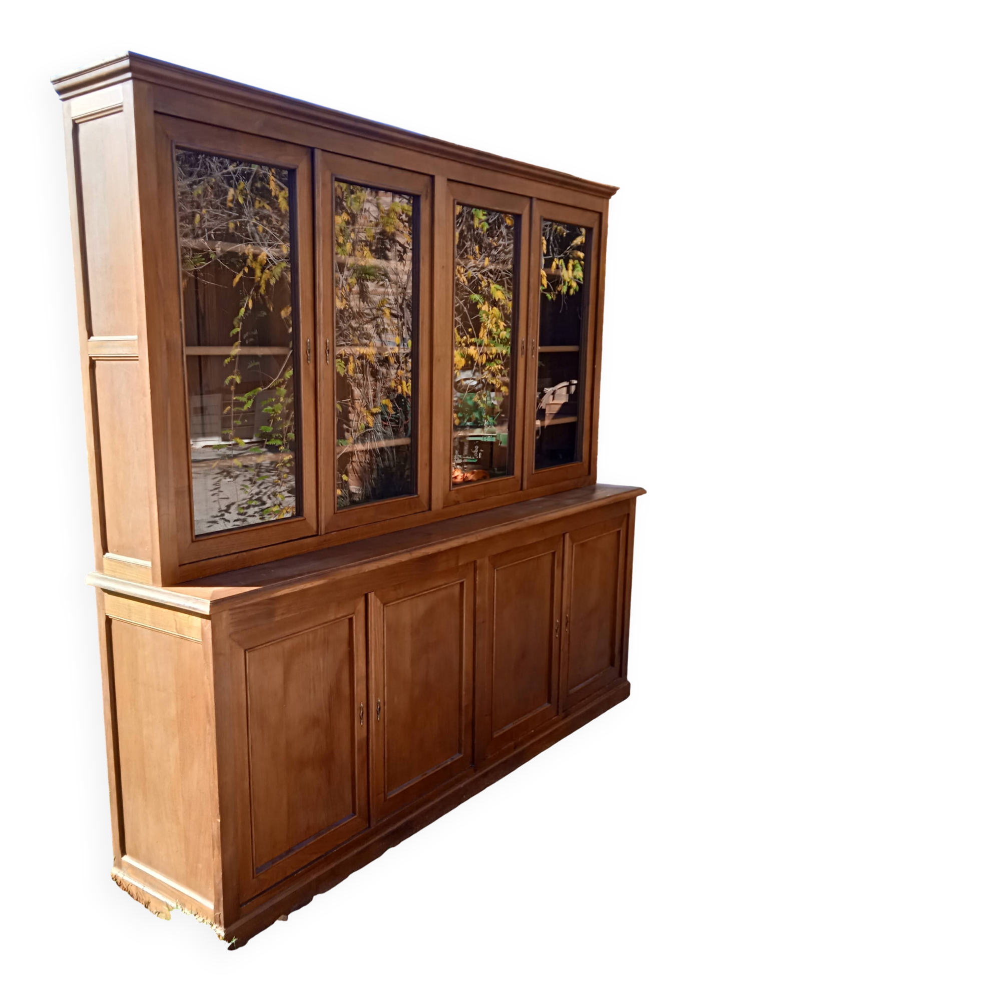 Large Louis Philippe style oak bookcase