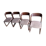 4 baumann sled chairs
