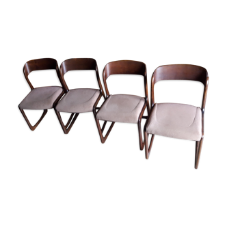 4 baumann sled chairs