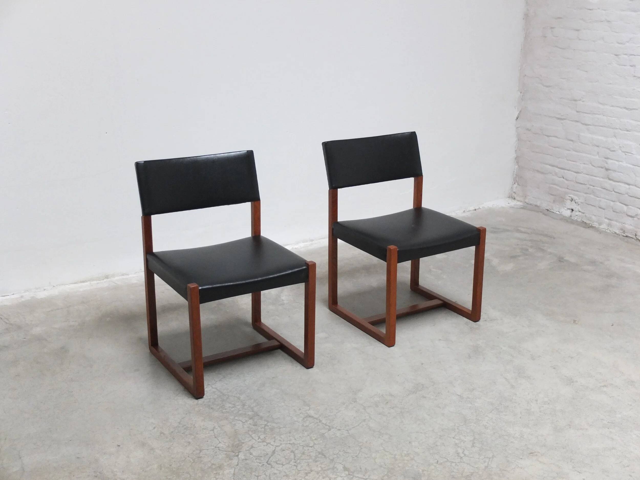 Pair of side chairs by Alfred Hendrickx for Belform, 1960s