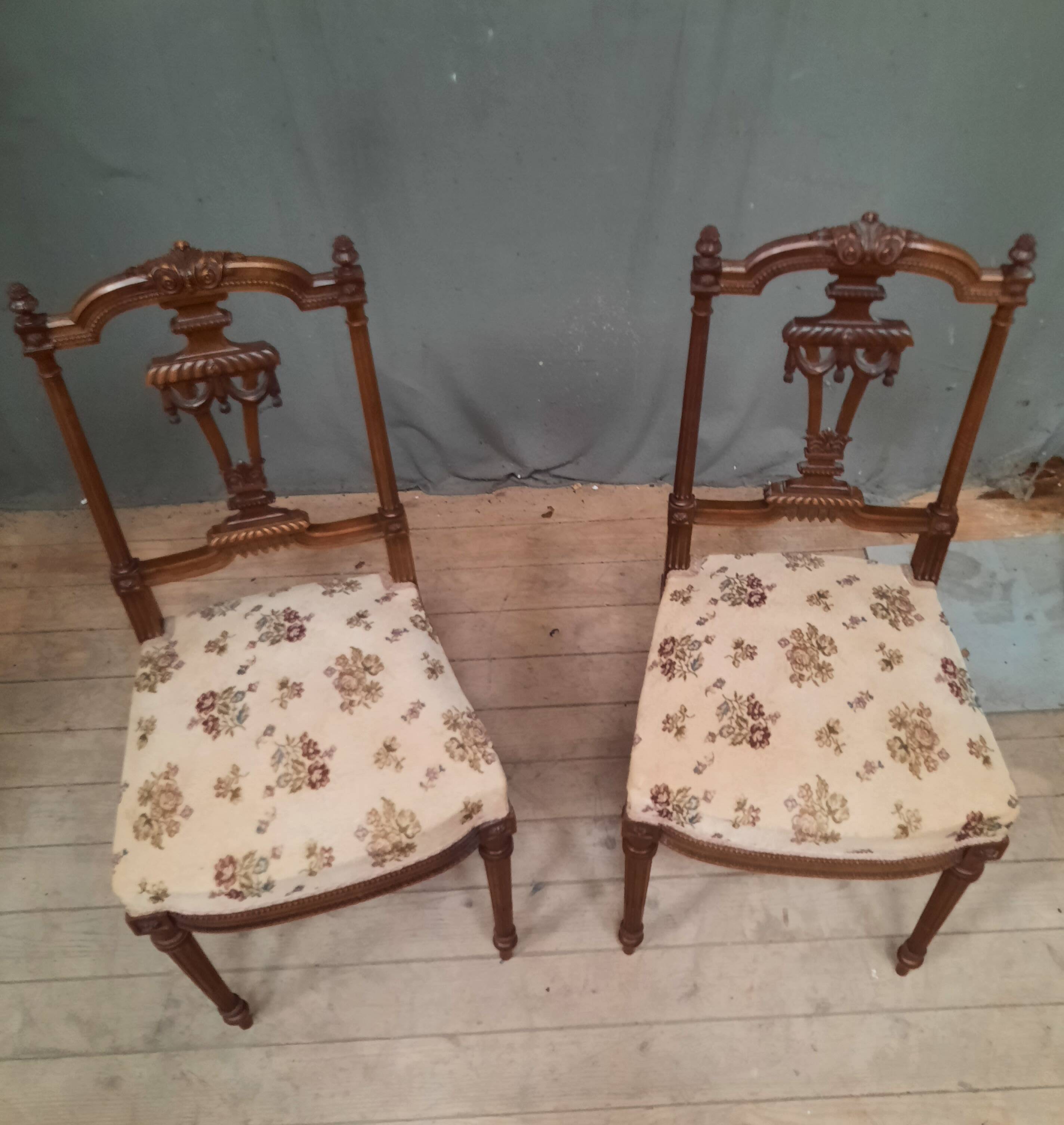 Pair of finely carved chairs
