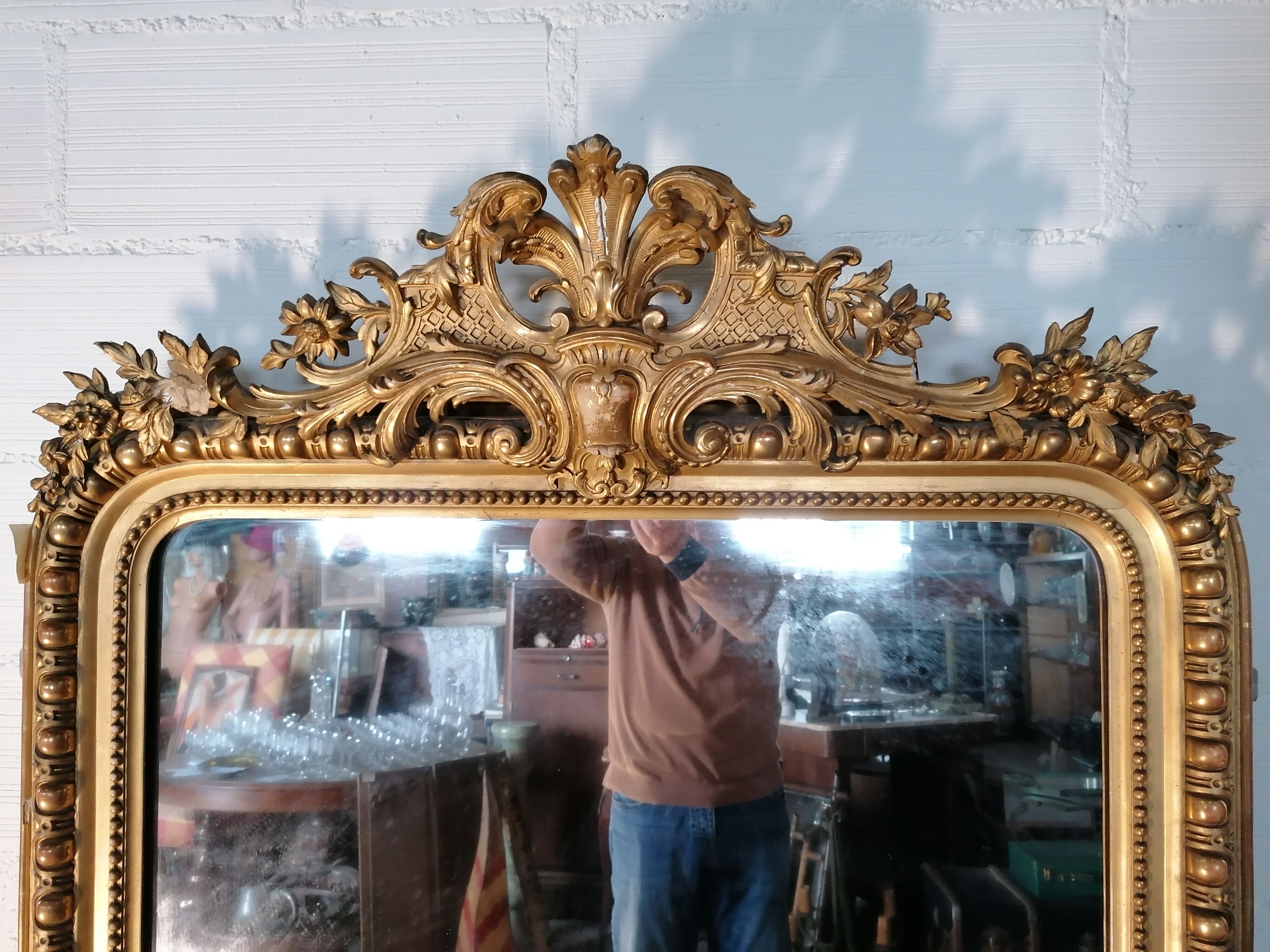 Gold leaf mirror - 170x112cm