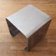 Chevet, table d'appoint inox et plexiglass, 1970