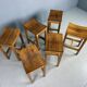 Set of 2 Japandi oak stools by Jonas Lindvall for David Design 1990s