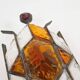Brutalist glass wall sconce by Longobard, Italy 1960s