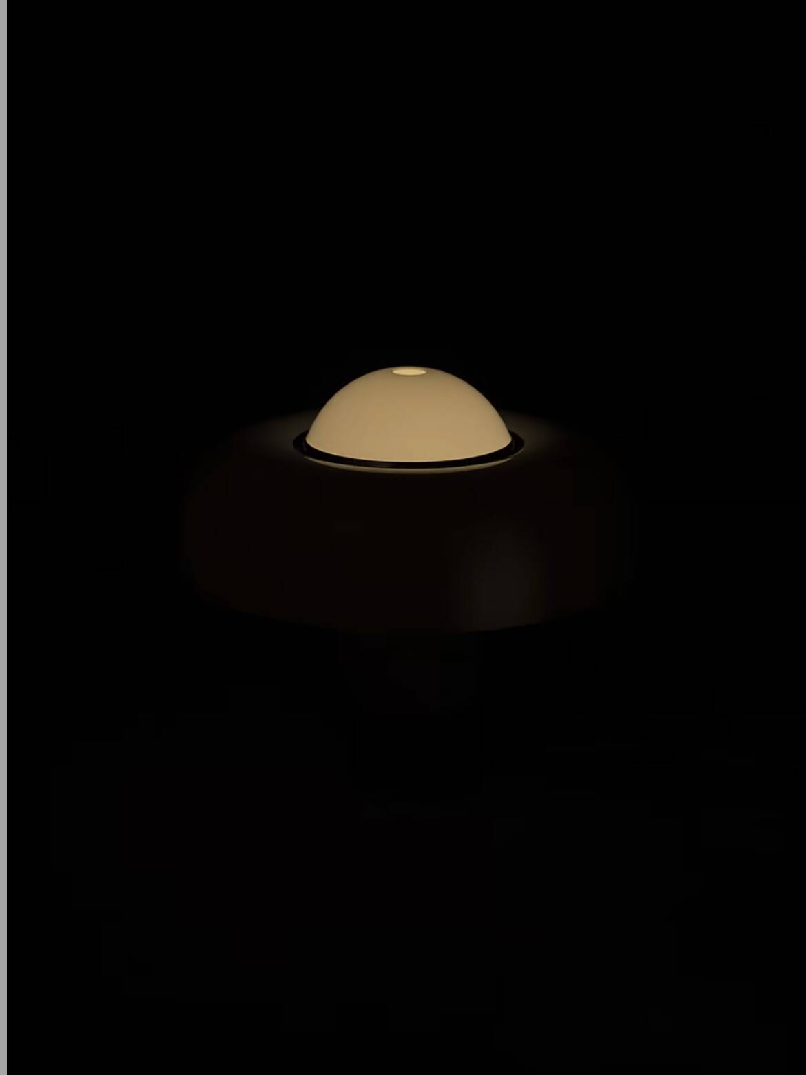 Brumbury table lamp in chrome and white by Luigi Massoni for Guzzini 1970