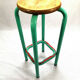 Tabouret haut d'atelier acier et bois