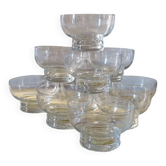 Set of 10 vintage champagne glasses from the 1960s