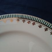 Flat plate in earthenware of Digoin Sarreguemines model Arcole diam 23,5 cm