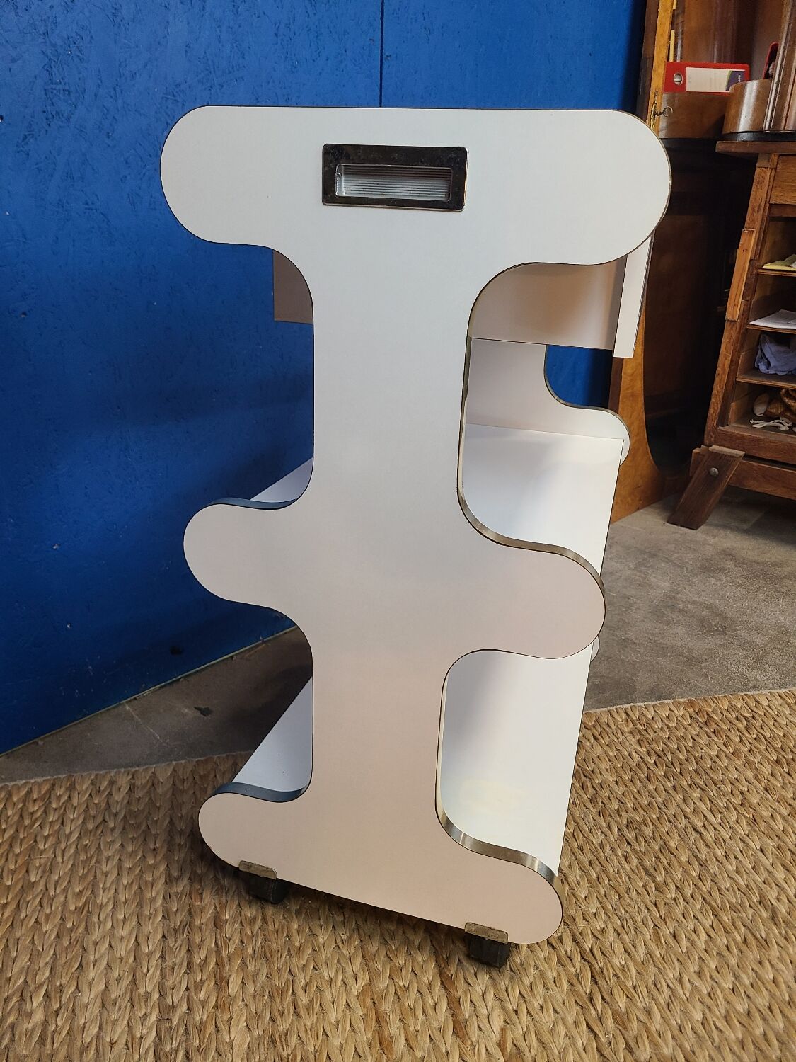 Vintage trolley on wheels