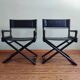 Vintage Safari Regiestühle X-Chair von McGuire, 50er Jahre, 4er Set